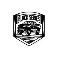 offroad suv car monochrome template for labels, emblems, badges or logo design template.eps vector