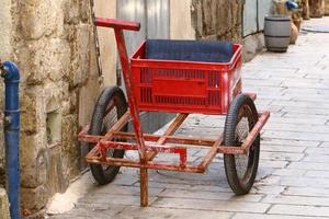 Trolley trailer for transportation of goods. photo