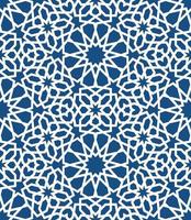 Blue islamic pattern . Seamless arabic geometric pattern, east ornament, indian ornament, persian motif, 3D. Endless texture can be used for wallpaper, pattern fills, web page background . vector