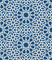 patrón islámico azul. patrón geométrico árabe sin fisuras, ornamento oriental, ornamento indio, motivo persa, 3d. la textura sin fin se puede utilizar para papel tapiz, rellenos de patrón, fondo de página web. vector