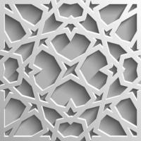 Seamless islamic pattern 3d . Traditional Arabic design element. vector