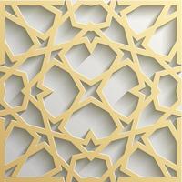Background with 3d seamless pattern in Islamic style vector