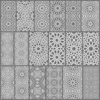 vector de ornamento islámico, motivo persa. Elementos de patrón redondo islámico de ramadán 3d. símbolo árabe ornamental circular geométrico vector eps 10