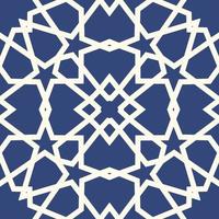 Background with 3d seamless pattern in Islamic style vector
