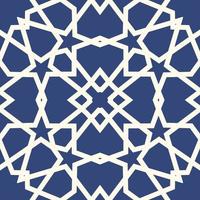 Background with 3d seamless pattern in Islamic style vector