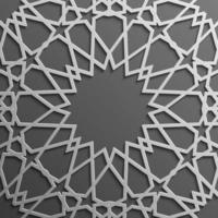 Seamless islamic pattern 3d . Traditional Arabic design element. vector