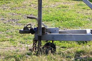 Trolley trailer for transportation of goods. photo