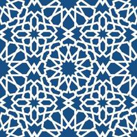 Blue islamic pattern . Seamless arabic geometric pattern, east ornament, indian ornament, persian motif, 3D. Endless texture can be used for wallpaper, pattern fills, web page background . vector
