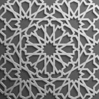 Seamless islamic pattern 3d . Traditional Arabic design element. vector