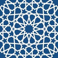 patrón islámico azul. patrón geométrico árabe sin fisuras, ornamento oriental, ornamento indio, motivo persa, 3d. la textura sin fin se puede utilizar para papel tapiz, rellenos de patrón, fondo de página web. vector