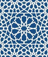 Blue islamic pattern . Seamless arabic geometric pattern, east ornament, indian ornament, persian motif, 3D. Endless texture can be used for wallpaper, pattern fills, web page background . vector