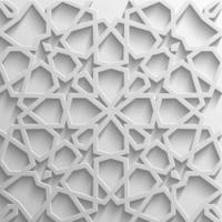 Background with 3d seamless pattern in Islamic style vector