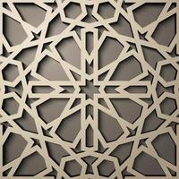 Background with 3d seamless pattern in Islamic style . , arabic geometric east ornament , persian motif . vector