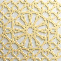 Seamless islamic pattern 3d . Traditional Arabic design element. vector