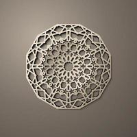 Background with 3d seamless pattern in Islamic style . , arabic geometric east ornament , persian motif . vector