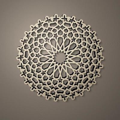 Background with 3d seamless pattern in Islamic style . , arabic geometric east ornament , persian motif .
