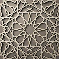 Background with 3d seamless pattern in Islamic style . , arabic geometric east ornament , persian motif . vector