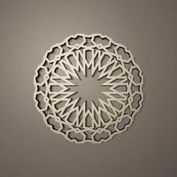 Background with 3d seamless pattern in Islamic style . , arabic geometric east ornament , persian motif . vector