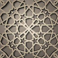 Background with 3d seamless pattern in Islamic style . , arabic geometric east ornament , persian motif . vector