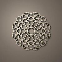 Background with 3d seamless pattern in Islamic style . , arabic geometric east ornament , persian motif . vector