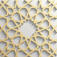 Background with 3d seamless pattern in Islamic style vector