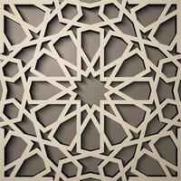 Background with 3d seamless pattern in Islamic style . , arabic geometric east ornament , persian motif . vector
