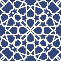 Background with 3d seamless pattern in Islamic style vector
