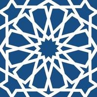 patrón islámico azul. patrón geométrico árabe sin fisuras, ornamento oriental, ornamento indio, motivo persa, 3d. la textura sin fin se puede utilizar para papel tapiz, rellenos de patrón, fondo de página web. vector
