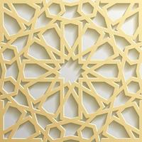 Seamless islamic pattern 3d . Traditional Arabic design element. vector