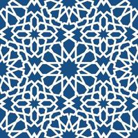 Blue islamic pattern . Seamless arabic geometric pattern, east ornament, indian ornament, persian motif, 3D. Endless texture can be used for wallpaper, pattern fills, web page background . vector