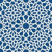 Blue islamic pattern . Seamless arabic geometric pattern, east ornament, indian ornament, persian motif, 3D. Endless texture can be used for wallpaper, pattern fills, web page background . vector