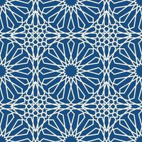 Blue islamic pattern . Seamless arabic geometric pattern, east ornament, indian ornament, persian motif, 3D. Endless texture can be used for wallpaper, pattern fills, web page background . vector