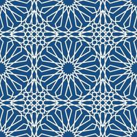 patrón islámico azul. patrón geométrico árabe sin fisuras, ornamento oriental, ornamento indio, motivo persa, 3d. la textura sin fin se puede utilizar para papel tapiz, rellenos de patrón, fondo de página web. vector