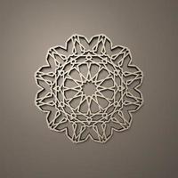 Background with 3d seamless pattern in Islamic style . , arabic geometric east ornament , persian motif . vector