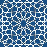 Blue islamic pattern . Seamless arabic geometric pattern, east ornament, indian ornament, persian motif, 3D. Endless texture can be used for wallpaper, pattern fills, web page background . vector