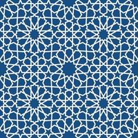 Blue islamic pattern . Seamless arabic geometric pattern, east ornament, indian ornament, persian motif, 3D. Endless texture can be used for wallpaper, pattern fills, web page background . vector