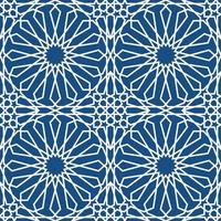 patrón islámico azul. patrón geométrico árabe sin fisuras, ornamento oriental, ornamento indio, motivo persa, 3d. la textura sin fin se puede utilizar para papel tapiz, rellenos de patrón, fondo de página web. vector