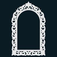 Vintage frame. Antique mirror. Design retro element. vector