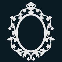 Vintage frame. Antique mirror. Design retro element. vector