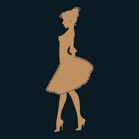 Doll topper Cake Topper gold mirror Acrylic vector