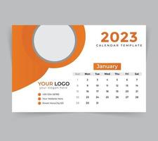 desk calendar template for new year 2023 vector