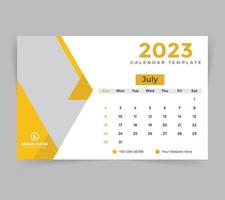 desk calendar template for new year 2023 vector