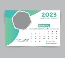 desk calendar template for new year 2023 vector