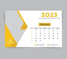 desk calendar template for new year 2023 vector