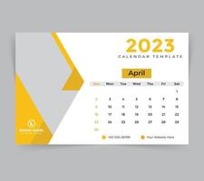 desk calendar template for new year 2023 vector