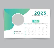 plantilla de calendario de escritorio para el año nuevo 2023 vector