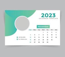 plantilla de calendario de escritorio para el año nuevo 2023 vector