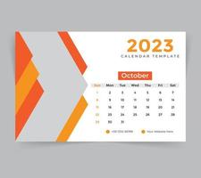 plantilla de calendario de escritorio para el año nuevo 2023 vector