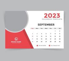 plantilla de calendario de escritorio para el año nuevo 2023 vector