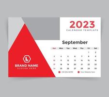 desk calendar template for new year 2023 vector